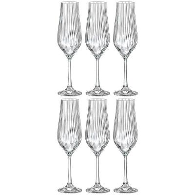 Conjunto de Taças para Champanhe Bohemia Tulipa Optic em Cristal 170ml - 6 Peças