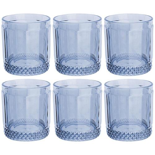 Conjunto de Copos Baixos L`Hermitage Splendor Azul 330 ml - 6 Peças