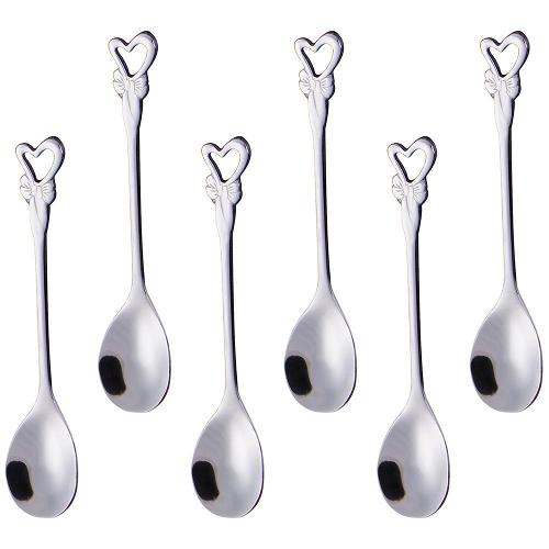 Conjunto de Colheres L`Hermitage em Aço Inox Prata - 6 Peças