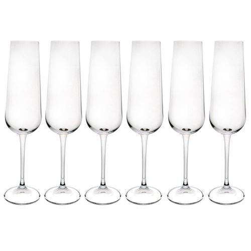 Conjunto de Taças para Champanhe Bohemia Ardea 220 ml em Cristal Ecológico - 6 Peças