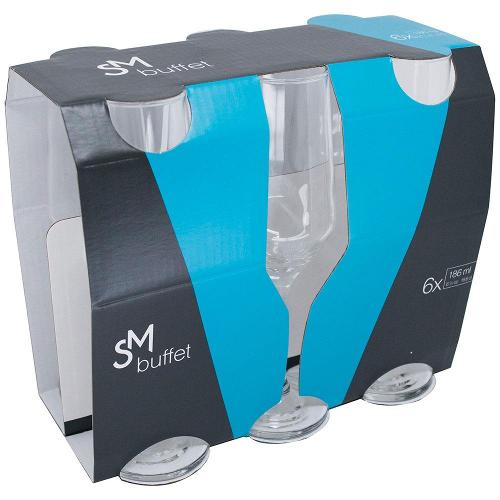 Conjunto de Taças para Champanhe SM Buffet 186 ml – 6 Peças