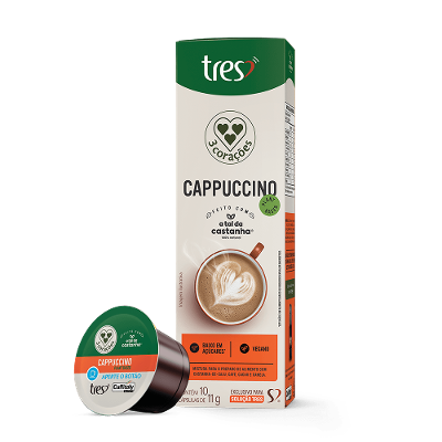 Cápsula de Cappuccino Vegetal TRES 3 Corações