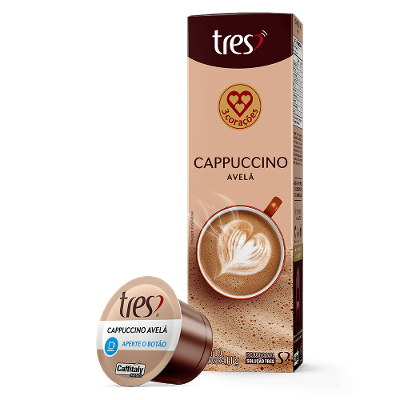 Cápsula de Cappuccino Avelã TRES 3 Corações