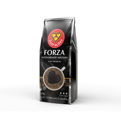 Café Torrado e Moído Forza Intensidade Máxima 3 Corações Pacote 250g