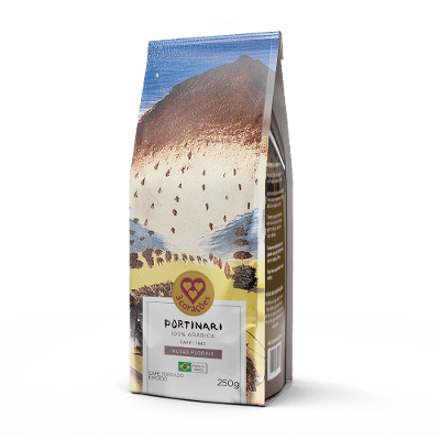 Café Torrado e Moído Portinari, Notas Florais, Gourmet 3 Corações Pacote 250g