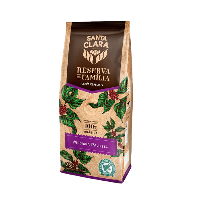 Café Torrado e Moído Mogiana Paulista Santa Clara Reserva da Família Pacote 250g