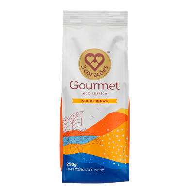 Café Torrado e Moído Sul de Minas Gourmet 3 Corações Pacote 250g