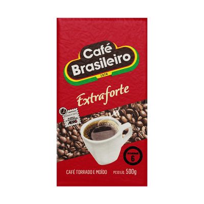 Café Torrado e Moído Café Brasileiro Extra Forte a Vácuo 500g