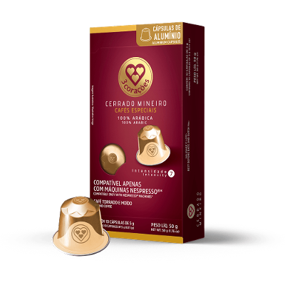 Cápsula de Café Compatíveis Nespresso® Cerrado Mineiro 3 Corações