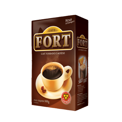 Café Torrado e Moído FORT 3 Corações a Vácuo 500g