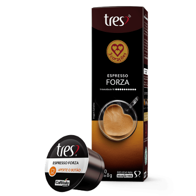 Cápsula de Café Espresso Forza TRES 3 Corações