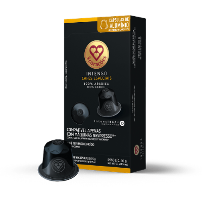 Cápsula de Café Compatíveis Nespresso® Intenso 3 Corações