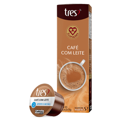 Cápsula de Café com Leite TRES 3 Corações