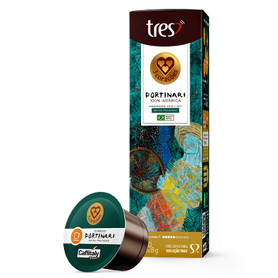 Cápsula de Café Espresso Portinari Peneirando Café TRES 3 Corações