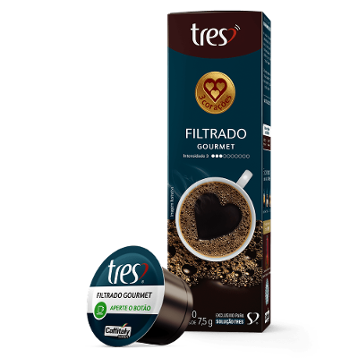 Cápsula de Café Filtrado Gourmet TRES 3 Corações