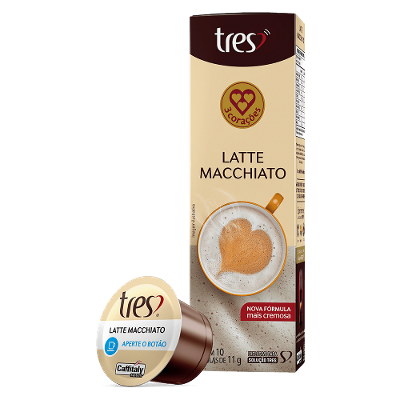 Cápsula de Latte Macchiato TRES 3 Corações