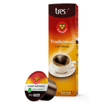 Cápsula de Café Filtrado TRES 3 Corações