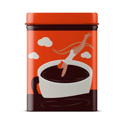 Lata LOUCA POR CAFÉ 3 Corações