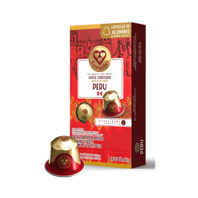 Cápsula de Café Compatíveis Nespresso® Regiões do Mundo Peru 3 Corações