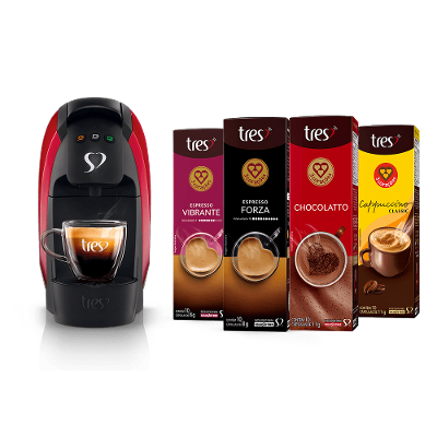 Kit Máquina Luna Vermelha 220v + 40 Cápsulas