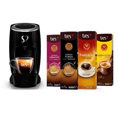 Kit Máquina Touch Preta 220V + 40 Cápsulas
