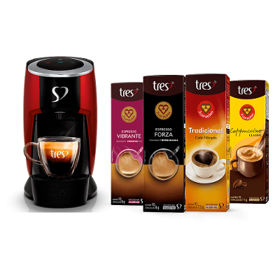 Kit  Máquina Touch Vermelha  220V + 40 Cápsulas