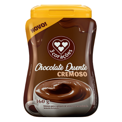 Chocolate Quente Cremoso 3 Corações Pote 360g