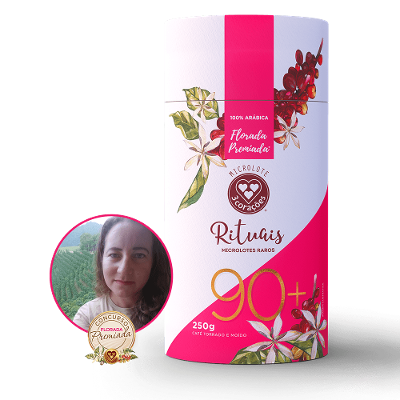 Café Torrado e Moído Florada 90+ Sueli Schwanz 3 Corações Lata 250g