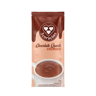 Chocolate Quente Cremoso 3 Corações 30 Sachês 20g Cada