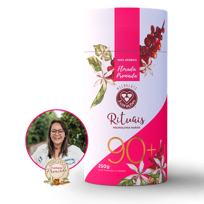 Café Torrado e Moído Florada 90+ Tainã Bittencourt 3 Corações Lata 250g
