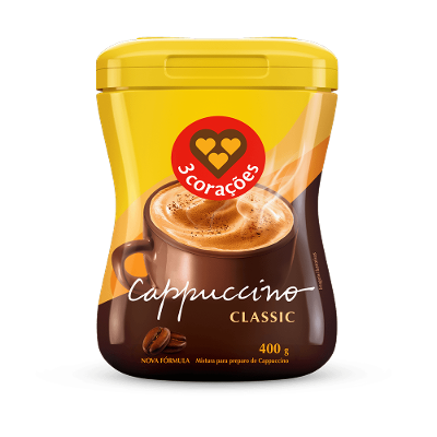 Cappuccino Classic 3 Corações Pote 400g