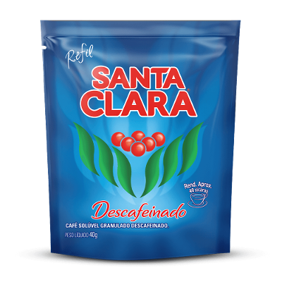 Café Solúvel Granulado Santa Clara Decaf Refil 40g