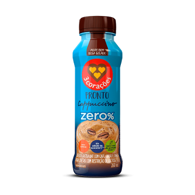 Cappuccino Pronto Zero% 3 Corações 260ML