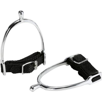 Esporins Equitação Criança Pontas Redondas + Correias - 15mm