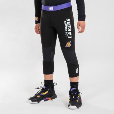 Calça Térmica 3-4 Infantil de Basquete 500 NBA Los Angeles Lakers