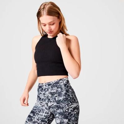 Regata Cropped Feminina de Ginástica e Pilates 520 Rib