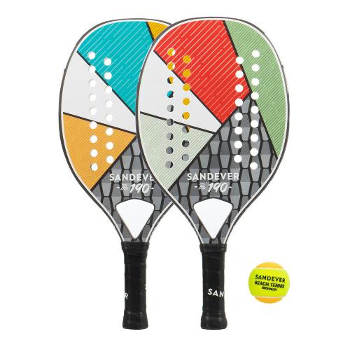Par de Raquetes Iniciantes de Beach Tennis BTR 190