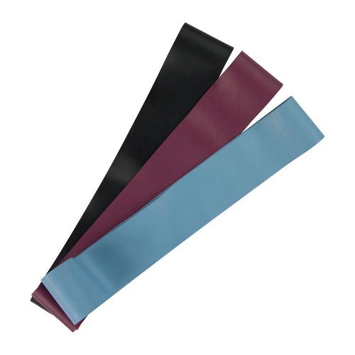 Kit Mini Band de Pilates com 3 faixas elásticas
