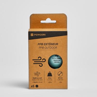 Bola de Ping Pong Exterior X6 Pongori
