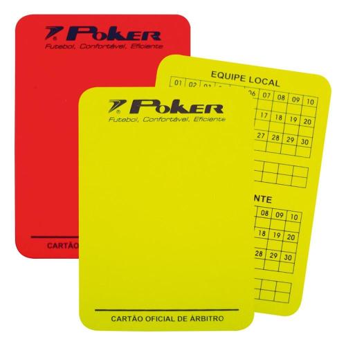 Cartão de Arbitro Vermelho e Amarelo Poker