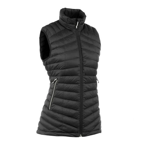 Colete de Penas Trekking Mulher Full Down Preto
