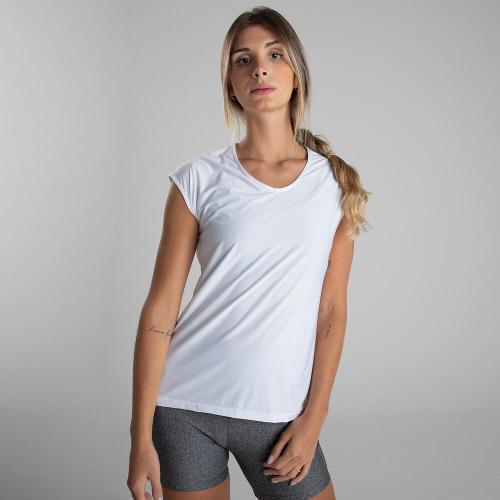 Camiseta de Poliéster Feminina Fitness Respi 100 Domyos