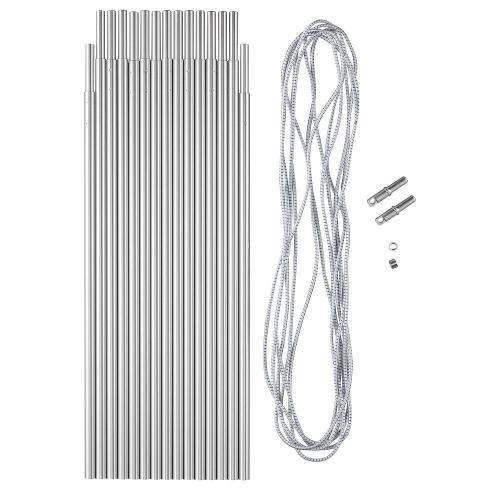 Varetas de Trekking Alumínio 4,5 metros 8,5mm Conjunto de 14 varetas de 32,5cm Forclaz