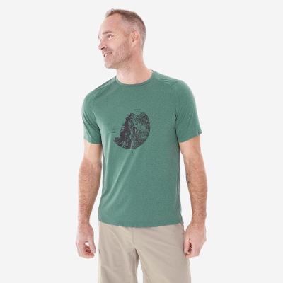 Camiseta Masculina Trilha Trekking MH 500 Verde Quechua