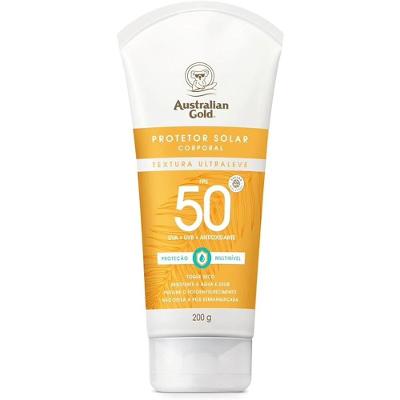 Protetor Solar Corpo Gel Creme Fps 50 200Gr Australian Gold