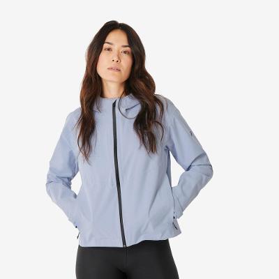 Jaqueta feminina Trilha 100 Impermeável Térmica Azul Quechua