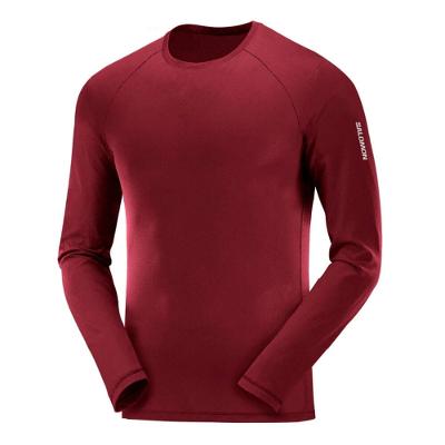 Camiseta Masculina Trilha Trekking XA Sonic Manga Longa Bordo Salomon