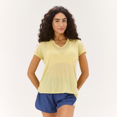 Camiseta Feminina de Treino 100 Amarela Domyos