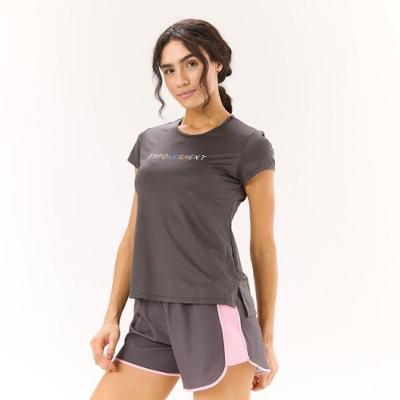 Camiseta Feminina de Treino Essential 120 Cinza Domyos