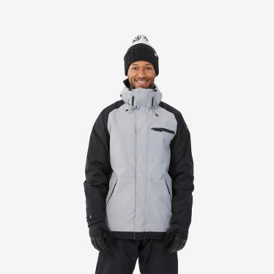 Jaqueta Masculina Ski 500 Impermeável Térmica Pista Neve Cinza-Zinco